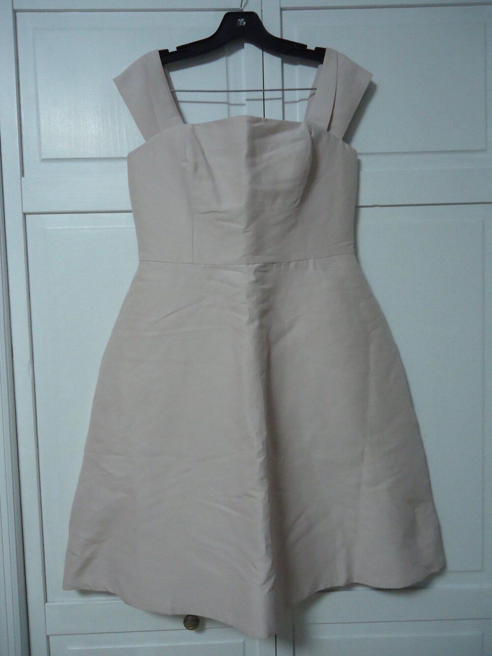 Halston Heritage Cotton Silk Blend Pale Pink Dress - Womens Size 8